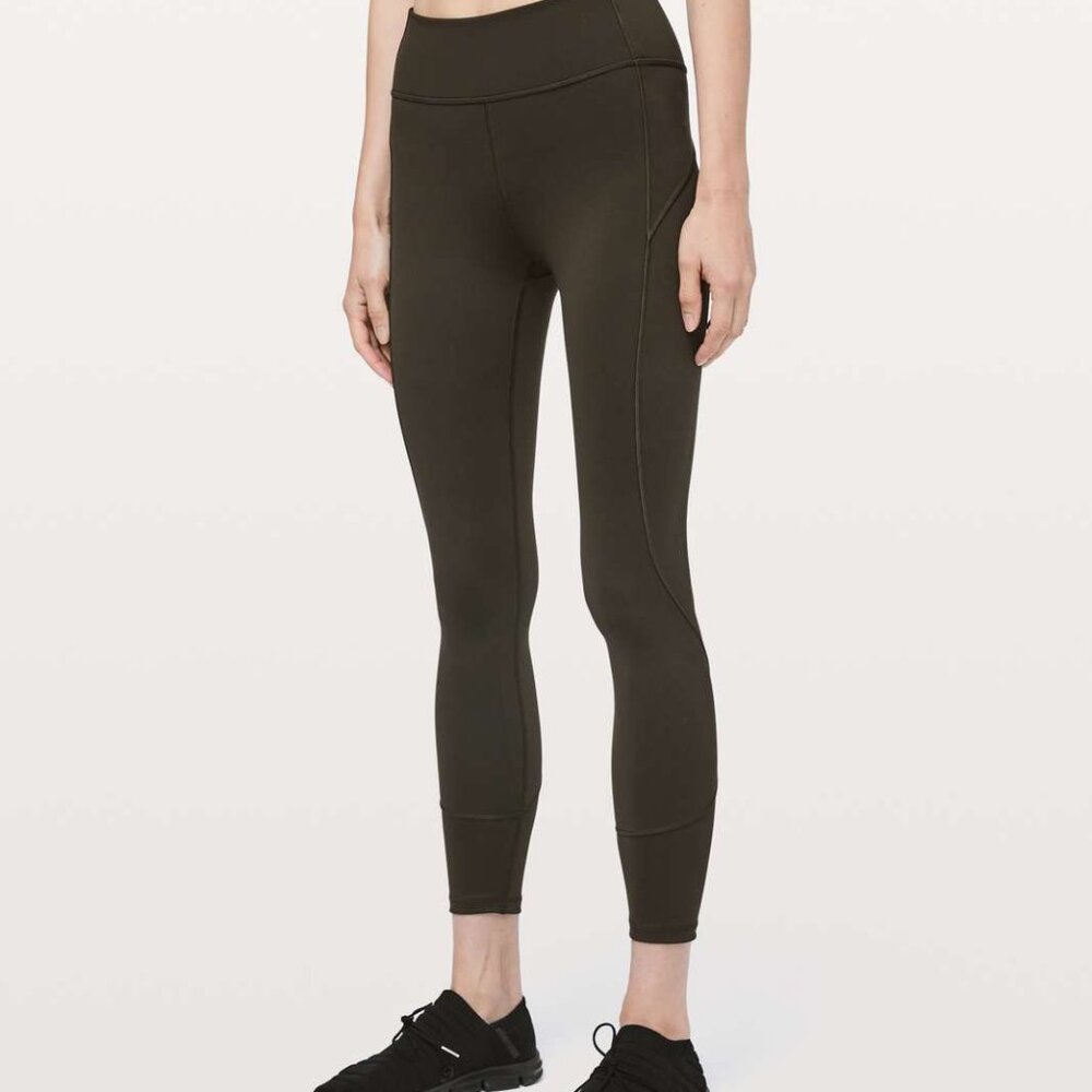 Lululemon In Movement 7/8 Tight Dark Olive Size 4 - Picture 2 of 7